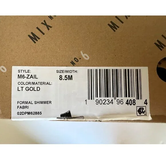 Mix No. 6 Zail Lt Gold Slip On Sandals with Rhinestones Size 8.5 NEW in BOX - Picture 8 of 9
